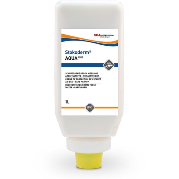SC Johnson Stokoderm® AQUA PURE Hautschutzcreme gegen wässrige Arbeitsstoffe 1 l Softflasche
