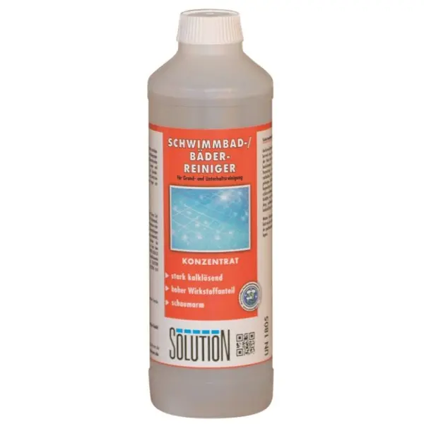 SOLUTION Schwimmbad-/Bäderreiniger hochwirksamer Kalklöser 500 ml Flasche