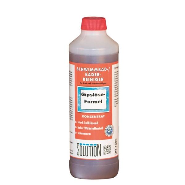 SOLUTION Schwimmbad-/Bäderreiniger forte Gipslöseformel Konzentrat. löst Gipsablagerungen 500 ml Flasche