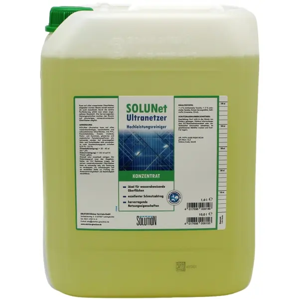 SOLUTION SOLUNet Ultranetzer Hochleistungsreiniger für wasserabweisende Oberflächen 10 l Kanister