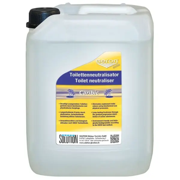 SOLUTION Solufresh Toilette Caribic rot Neutralisiert und beseitigt Toilettengerüche 5 l Kanister