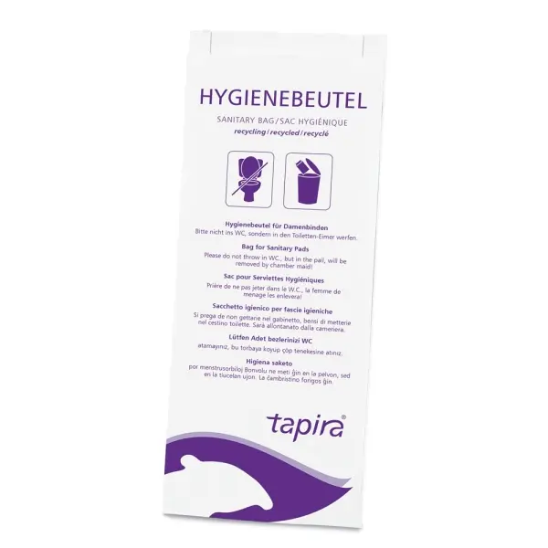 tapira Hygienebeutel aus Recyclingpapier weiß 1 Karton = 8 x 125 Stück