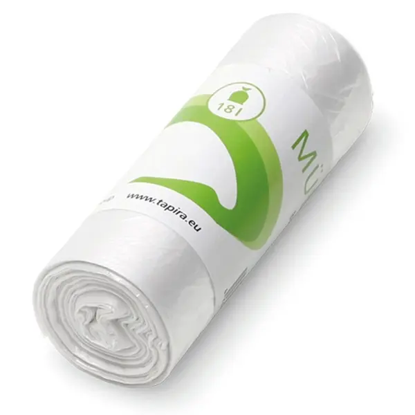 tapira Abfallsack PUR 18 l, 5 my, transparent 460 x 520 mm, HDPE 1 Rolle = 50 Stück
