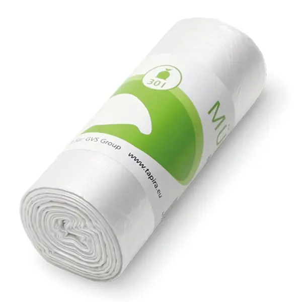 tapira Abfallsack PUR 30 l, 5 my, transparent 490 x 600 mm, HDPE 1 Rolle = 50 Stück