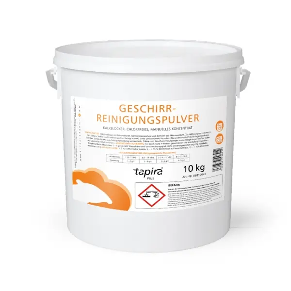 tapira Plus Geschirrreinigungspulver CF chlorfreies, manuelles Konzentrat 10 kg Eimer