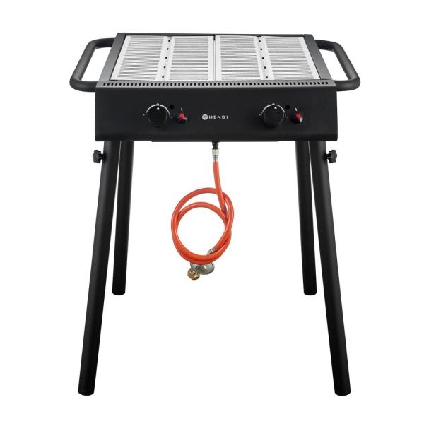 HENDI Gasgrill Xantos Black Schwarz 9,5kW 770 x 710 x 870 mm