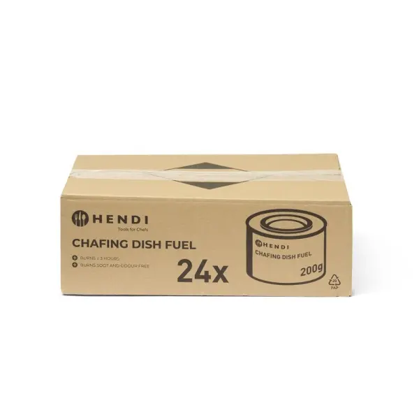 HENDI Chafing Dish Brennpaste, Brenndauer 3 Stunden 200 g 1 Karton = 24 Stück