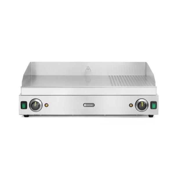 HENDI Grillplatte Profi Line 2/3 glatt 1/3 gerillt 230V / 3500W 720 x 550 x 245 mm