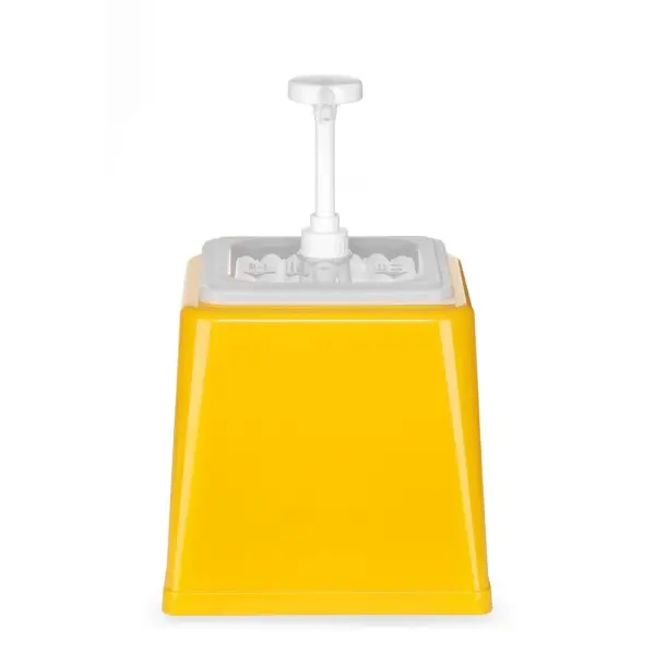 HENDI Pump-Saucenspender 2,5 l, Gelb 230 x 210 x 327 mm  