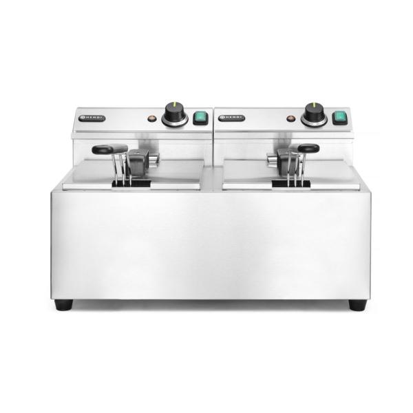 HENDI Profi Line Fritteuse 2 × 8 l Profi Line 16 l, 230V / 7000W 605 x 460 x 369 mm