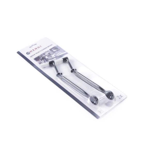 HENDI Reinigungsbürste für Siebträger - Set aus 2 Stk, Länge 225 mm