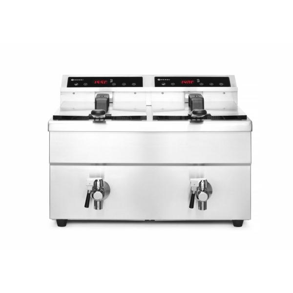 Bild 1 HENDI Induktionsfritteuse - mit Ablasshahn 2 x 8 l Profi Line 16 l, 230V / 7000W