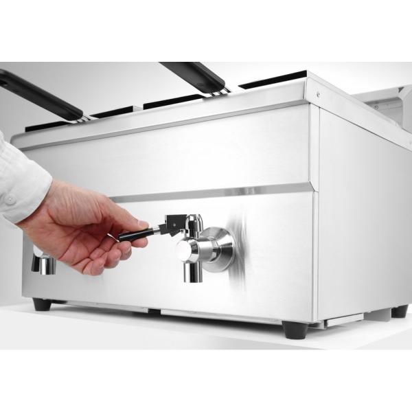 Bild 2 HENDI Induktionsfritteuse - mit Ablasshahn 2 x 8 l Profi Line 16 l, 230V / 7000W