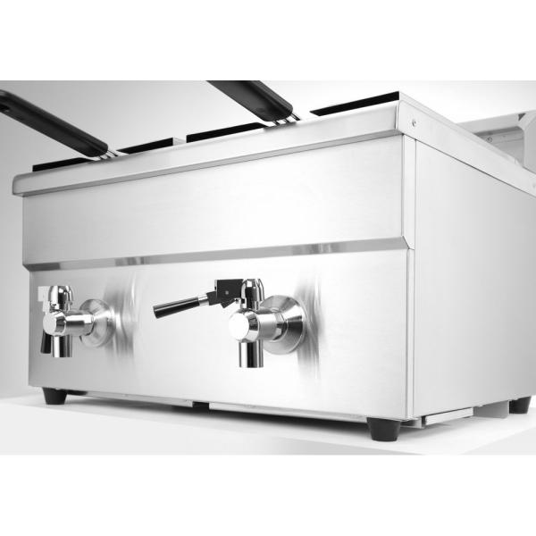 Bild 3 HENDI Induktionsfritteuse - mit Ablasshahn 2 x 8 l Profi Line 16 l, 230V / 7000W