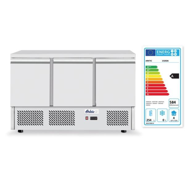 Bild 1 HENDI Kühltisch dreitürig Kitchen Line 380 l, Arktic 230V / 220W 1375 x 700 x 89