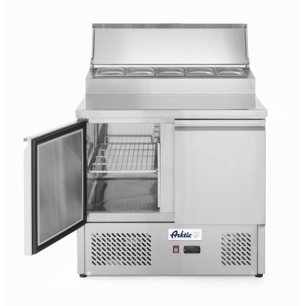 HENDI Kühltisch zweitürig mit Aufsatz-Kühlvitrine 300 L Arktic 230V / 310W 900 x 702 x 1265 mm