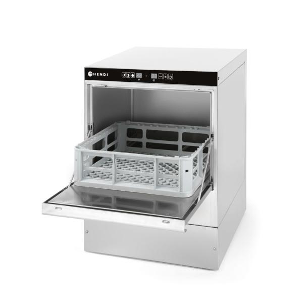 HENDI Geschirrspüler 40 x 40 - elektromechanische Steuerung mit Laugen- + Spülmittelpumpe, 230V / 2800W, 472 x 566 x 705 mm