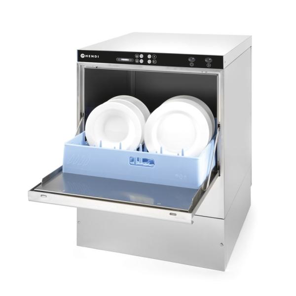 HENDI Geschirrspüler 50 x 50 - elektromechanische Steuerung mit Laugen- + Spülmittelpumpe, 400V/6600W, 576 x 645 x 837 mm