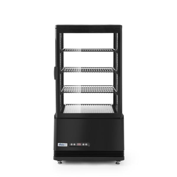HENDI Aufsatz-Kühlvitrine 68 Liter Arktic Schwarz 230V / 170W 444 x 397 x 875 mm