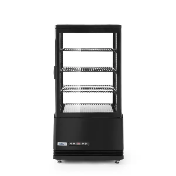 HENDI Aufsatz-Kühlvitrine 68 Liter Arktic Schwarz 230V / 170W 444 x 397 x 875 mm  