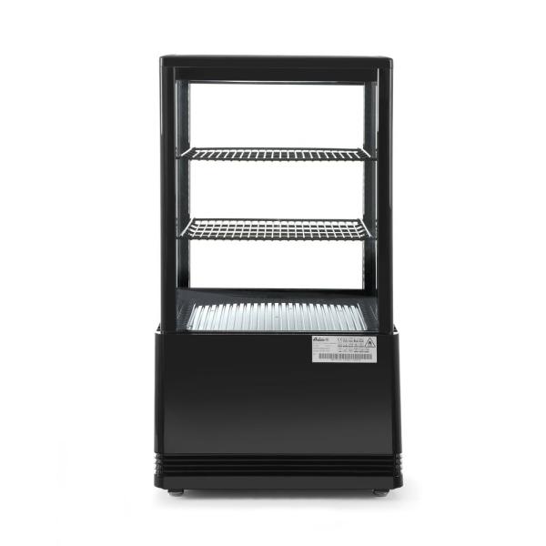 HENDI Aufsatz-Kühlvitrine 58 Liter Arktic schwarz 230V / 170W 452 x 406 x 830 mm