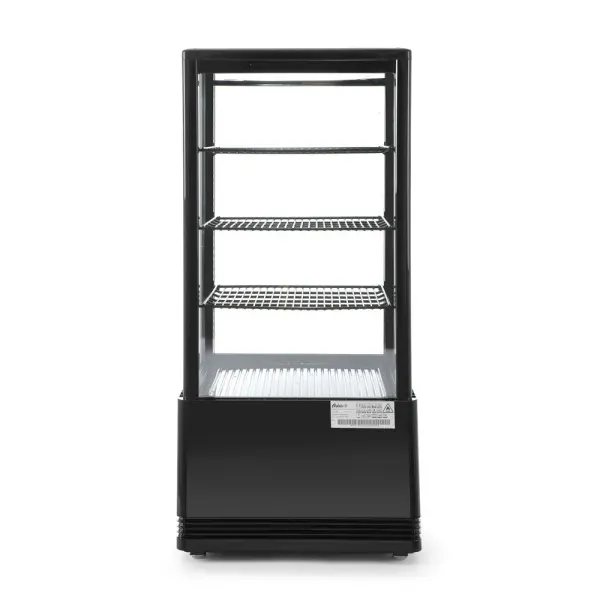 HENDI Aufsatz-Kühlvitrine 78 Liter Arktic schwarz 230V / 170W 444 x 397 x 940 mm  