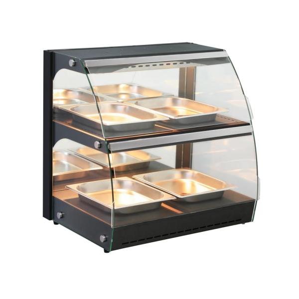 Bild 2 HENDI Warmhaltevitrine mit Quarzheizung 2 Regalböden 230V / 560W