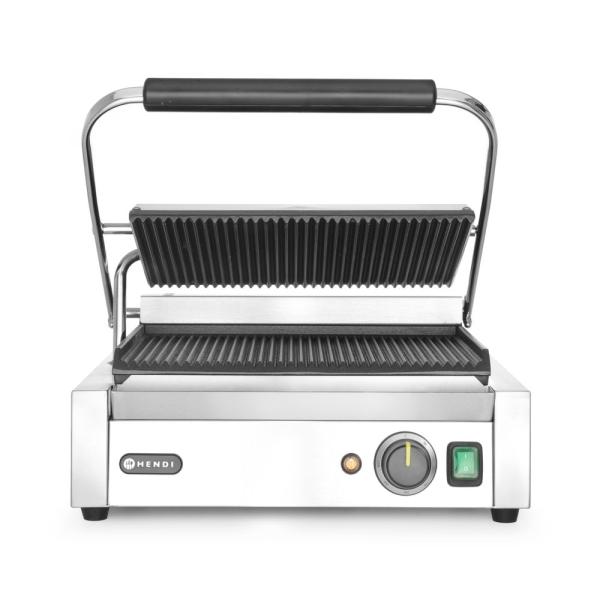 HENDI Kontaktgrill - Panini oben und unten gerillt 230V / 2200W 432 x 396 x 214 mm