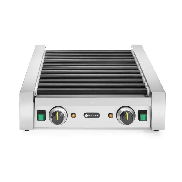 HENDI Rollengrill - 2 Zonen 11 Rollen 230V / 1180W 530 x 525 x 180 mm  