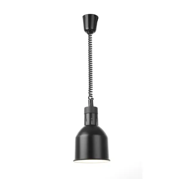 HENDI Höhenverstellbare Wärmelampe zylinderförmig schwarz 230V / 250W, Ø 175 x 250 mm 