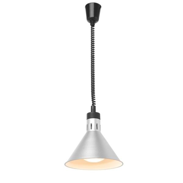 HENDI Höhenverstellbare Wärmelampe konisch Silber 230V / 250W Ø 275 x 250 mm