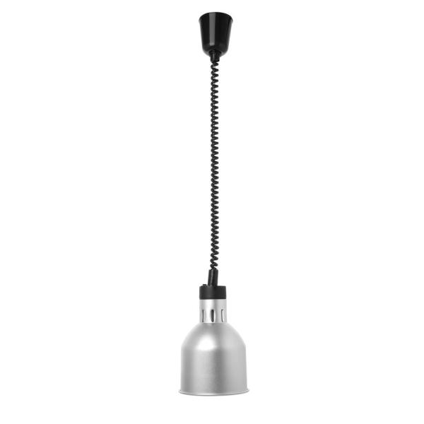 HENDI Höhenverstellbare Wärmelampe zylinderförmig silber 230V / 250W, Ø 175 x 250 mm