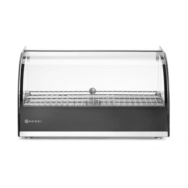 HENDI Beheiztes Thekendisplay einzeln Schwarz 220-240V / 800W 554 x 376 x 311mm