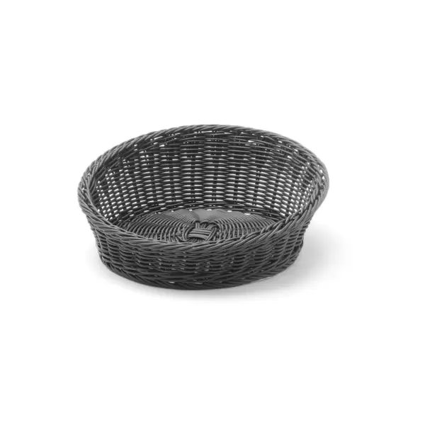 HENDI Brotkorb rund abgeschrägt Schwarz Ø 310 x 120 mm  