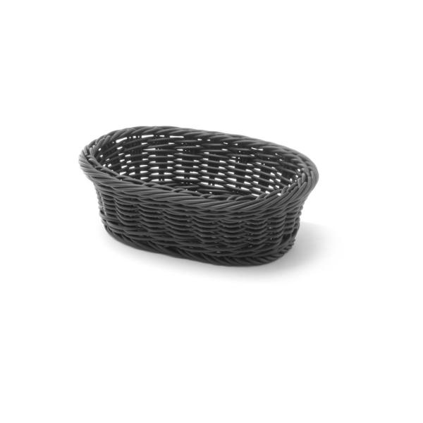 HENDI Brotkorb oval Schwarz 190 x 120 x 60 mm