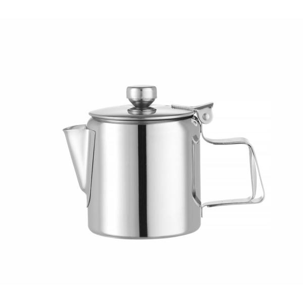 HENDI Kaffee-/Teekanne mit Klappdeckel 0,2 l, Ø 74 x 95 mm