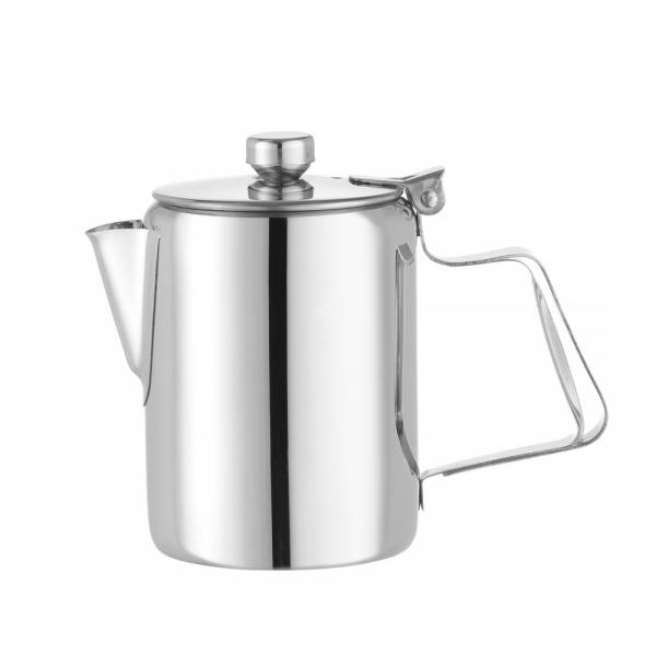 HENDI Kaffee-/Teekanne mit Klappdeckel 0,3 l, Ø 74 x 123 mm