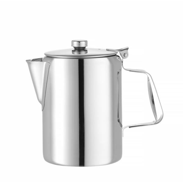HENDI Kaffee-/Teekanne mit Klappdeckel 0,6 l, Ø 97 x 142mm