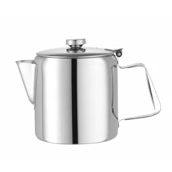 HENDI Kaffee-/Teekanne mit Klappdeckel 0,9 l, Ø 120 x 158 mm