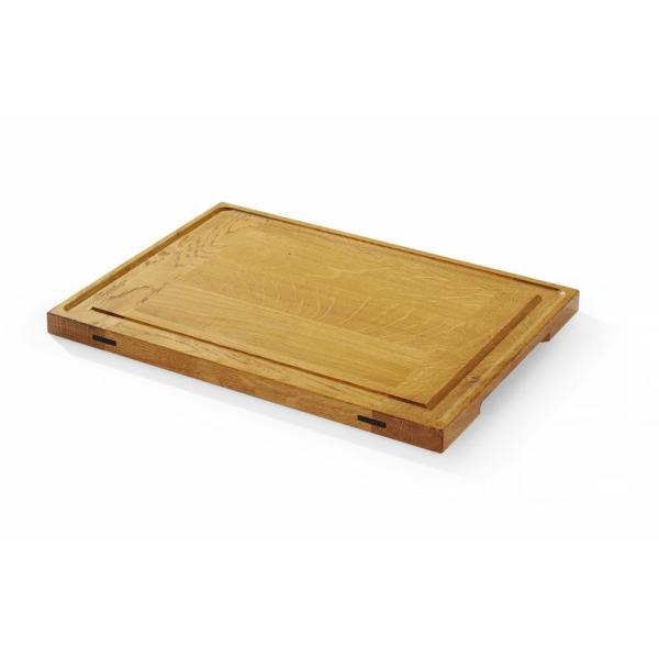 HENDI Servierbrett aus Eichenholz 370 x 270 x 20 mm