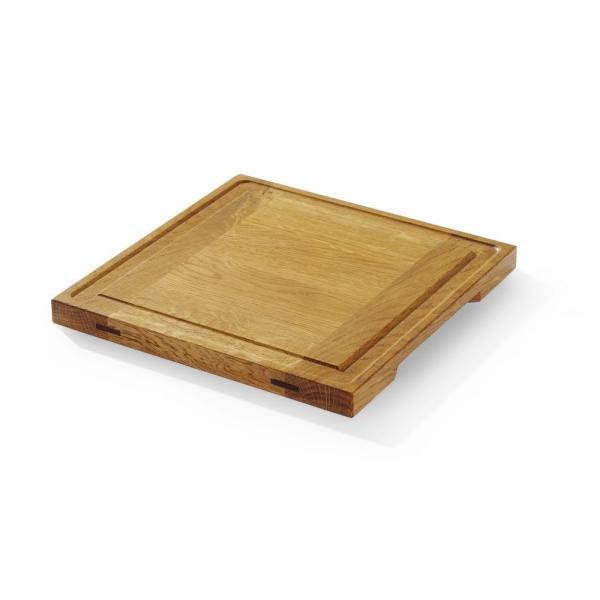 HENDI Servierbrett aus Eichenholz 270 x 270 x 20 mm