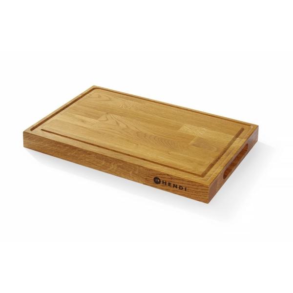 HENDI Servierbrett aus Eichenholz 420 x 280 x 40 mm