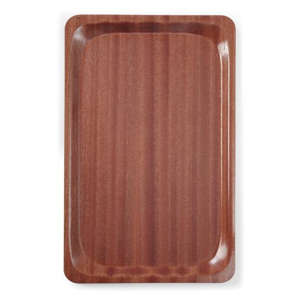 HENDI Serviertablett in Holzoptik rechteckig GN 1/1 Mahagoni 325 x 530 mm
