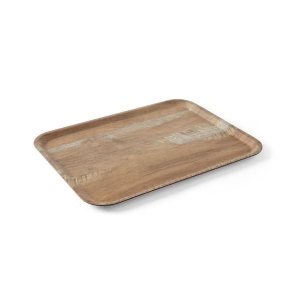 HENDI Serviertablett aus Melamin mit Holzoptik  Holz 370 x 530 mm