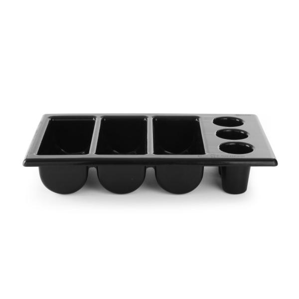 HENDI Besteckbehälter Schwarz 530 x 325 x 105 mm