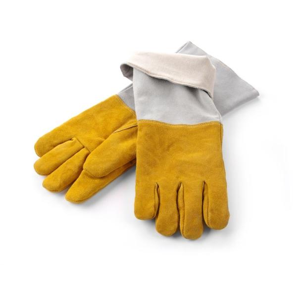 HENDI Leder-Grillhandschuhe hitzebeständig Länge 460 mm, Fingerhandschuh