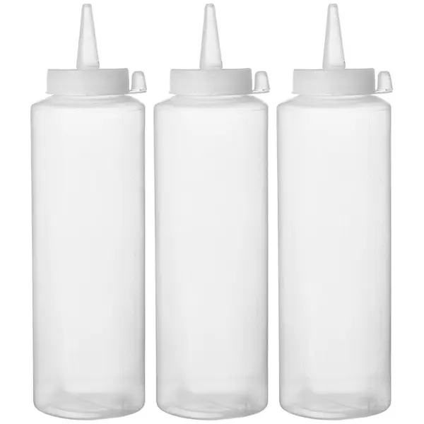 HENDI Spenderflaschen 3er Set 0,7 l, Transparent 3 Stk, Ø 70 x 240 mm  