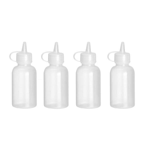 HENDI Mini-Saucenspender – 4er-Set 0,05 l, Transparent Ø 35 x 100 mm