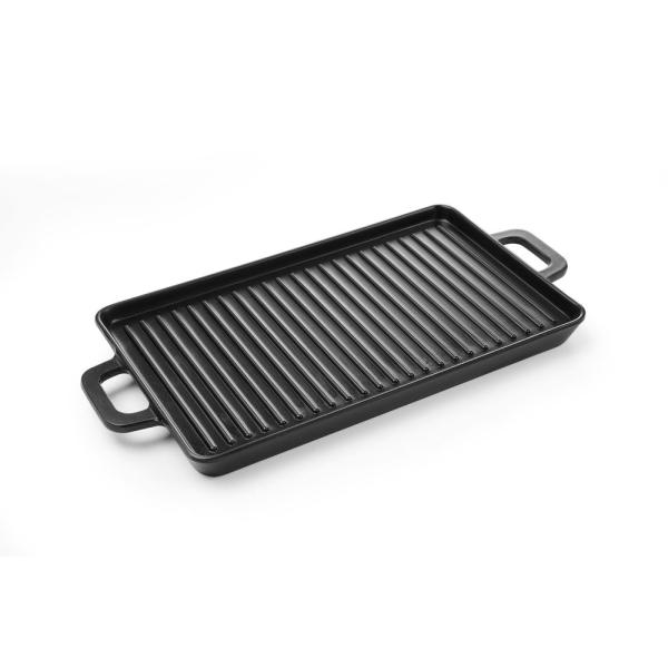 HENDI Miniatur-Grillplatte Schwarz 320 x 162 x 20 mm