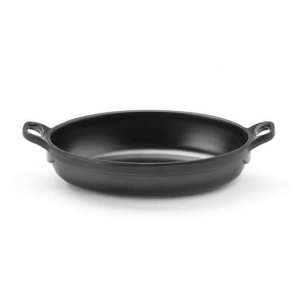 HENDI Miniatur-Pfanne oval Fine Dine Schwarz 155 x 80 x 37 mm